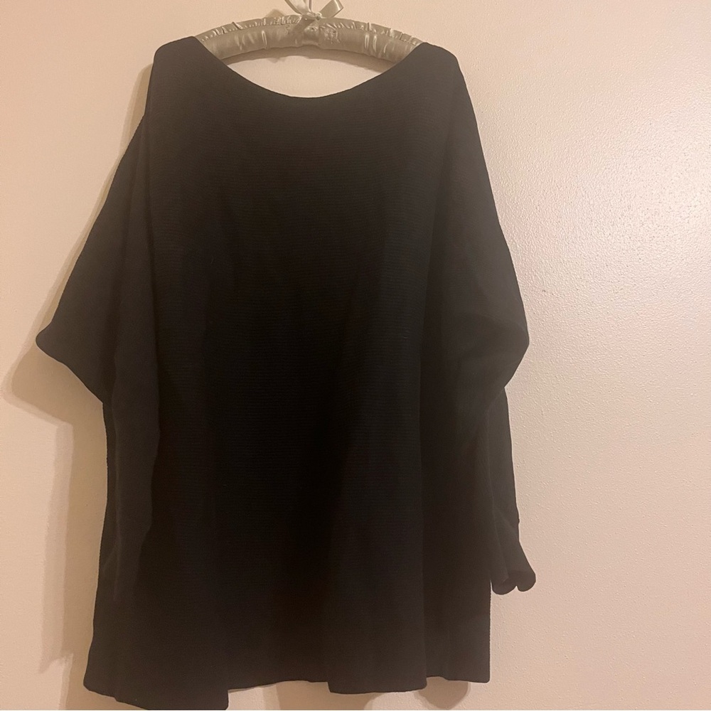 GAP Black Ribbed Boat Neck Sweater XXL Tall